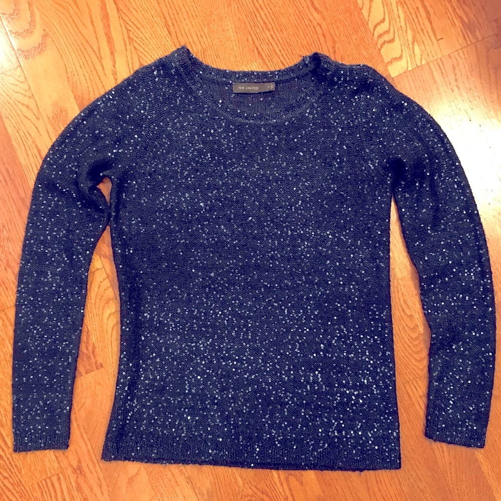Navy Sweater with delicate sequins